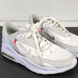 Nike Women's Athletic Shoes in White and Gray with Pink Accents